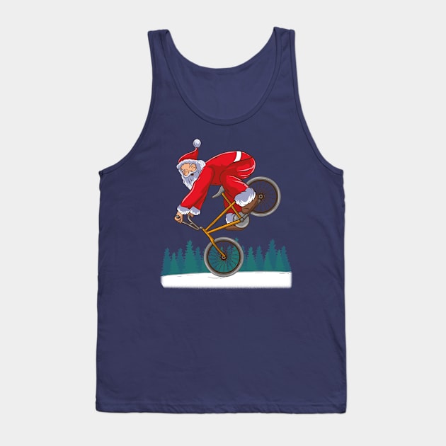 BMX Endo Santa Claus Freestyle Merry Christmas Bike Tricks Tank Top by E